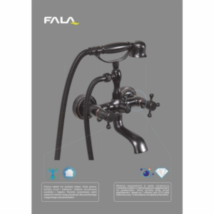Смесител за баня FALA RETRO, черен