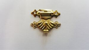 малка закопчалка за дървени кутия - Злато