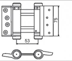 Летяща панта за врата Хром / Мат