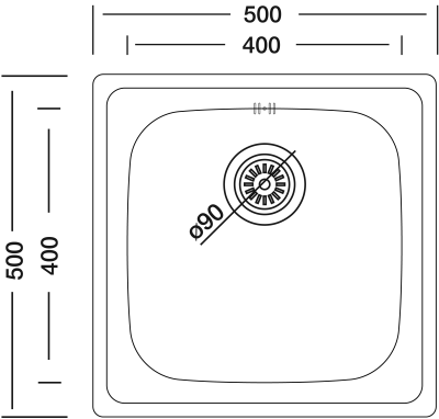 Кухненска мивка за вграждане от неръждаема стомана модел EX 177