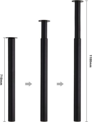 Tелескопични крака за маса в цвят бял, черен, инокс