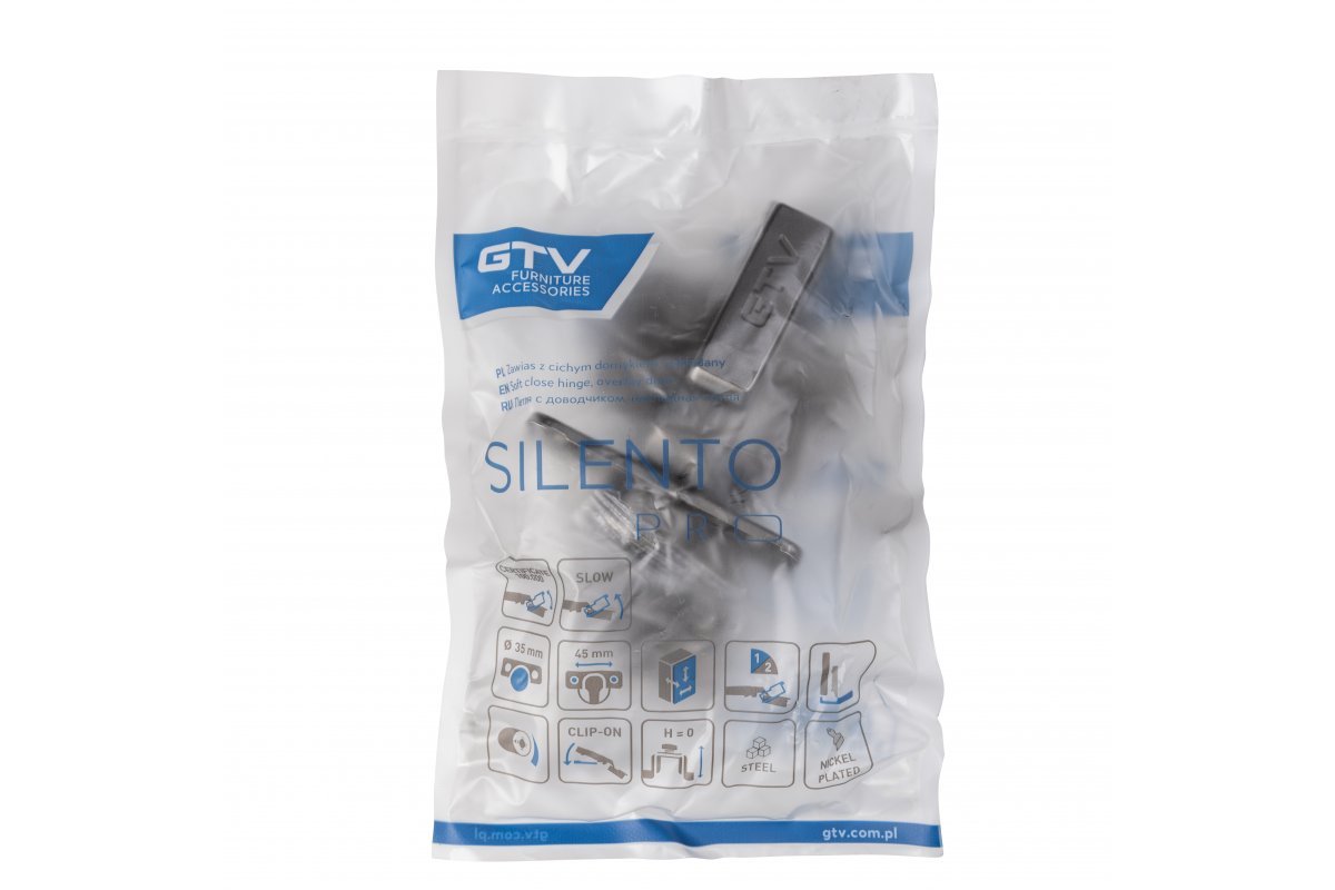 Мебени Панти Черна GTV покрит кант с плавно и 3D реглаж с клипс Silento Pro ZM-HCSL09-3DBEO-20 - Image 4