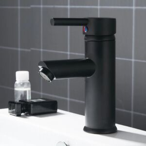 Смесител за мивка за баня Черен Мат