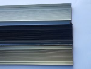 Алуминиев Профил за кантиране на Плот, челен борд в Цвят Сив-Алумин, Инокс, Черен мат