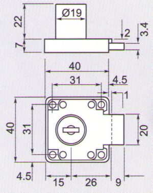 Ключалка за чекмедже модел 138