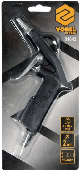 Пистолет за въздух VOREL, къса дюза, 6 Bar