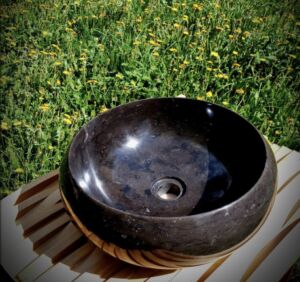 Дизайнерска Мивка за Баня от Индонезийски Кафяв Мрамор