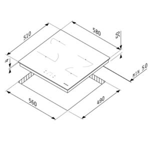Котлони за вграждане в кухненски плот Pyramis PHC61430FMB Сензорен