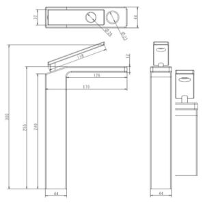 Смесител за мивка FALA NOIR 1 HI
