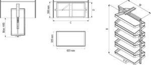 Механизъм за обувки тип колана въртящ се Антрацит - Черно