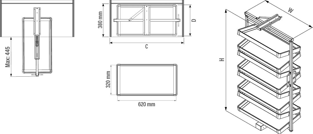 Механизъм за обувки тип колана въртящ се Антрацит - Черно - Image 2