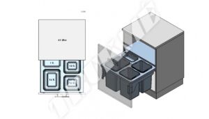 КОШ ЗА ВРАТА ПЛАВНО ПРИБИРАНЕ 600ММ