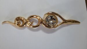 Мебелна Дръжка Златна с Кристал