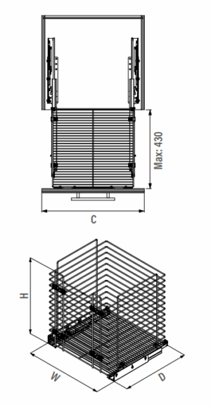 Изтеглящ се кош за пране - STARAX