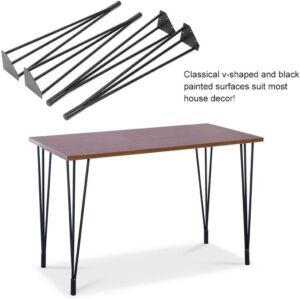 Крака за Маси, Шкафове и мека мебел тип Фиба в черен мат 150, 200, 410, 510, 710 mm.