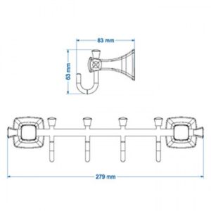 Закачалка за Баня за Хавлии и Кърпи - Титан EIFEL