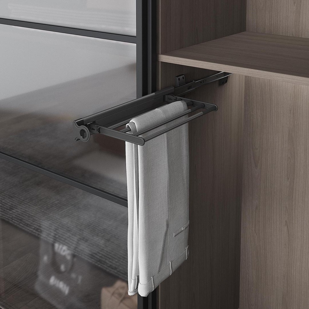 Изтегляща поставка за панталони и шалове, чупеща STARAX АНТРАЦИТ