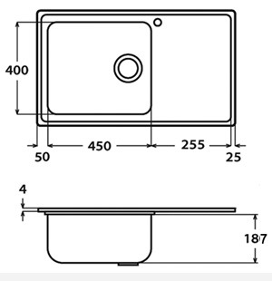 Кухненски мивки от неръждаема стомана - алпака модел DE 167 Кухненски мивки от неръждаема стомана - алпака модел DE 167
