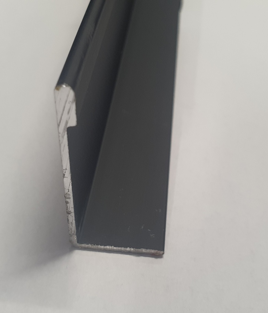 L Образна кант Дръжка Черен Мат за Кухна и Гардероб, шкафове, мебели.