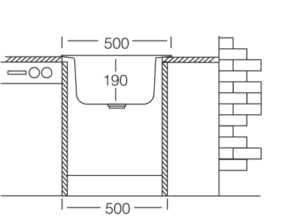 Кухненска мивка за вграждане от неръждаема стомана модел EX 177