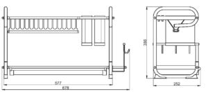 Неръждаем Отцедник Сушилник за чаши и чинии с тавичка модел inox