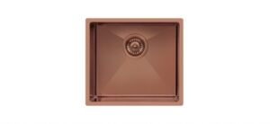 Кухненска мивка от неръждаема стомана в розово злато