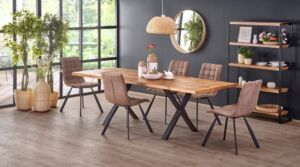 Дизайнерски Крака за маси в черен мат тип Х