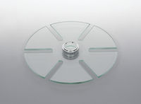 Кръгла полица чаши стъклена