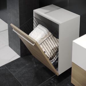 Кош за Пране за вграждане в шкаф Антрацит - Черен