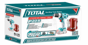 Комплект акумулаторен ударен безчетков винтоверт TOTAL, 20 V, + аксесоари + подарък акумулаторен миксер DECAKILA