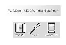 Кош за вграждане 16 литра ПВЦ