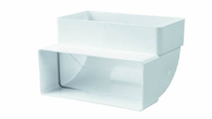 Коляно Вертикално за плосък въздуховод