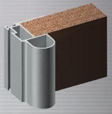 Алуминиева кант дръжка с два канала за четка или уплътнител