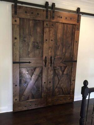 Механизъм за Плъзгаща Врата Черен Антик на Гардероб, Преходна Врата