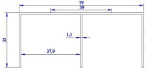 Горна релса механизъм за плъзгаща врата модел CRV