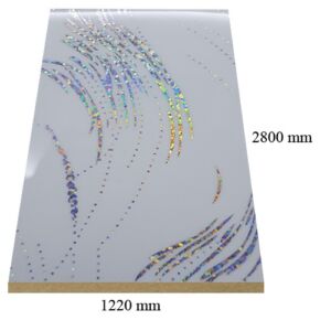 H33 (6190) Бяла Вихрушка гланц – 18 мм МДФ с ПВЦ покритие - Н33