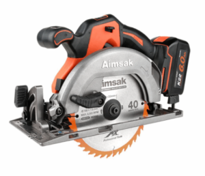 Акумулаторен безчетков циркуляр AIMSAK BL22S80, 22 V, 2 x 6 Ah, 165 мм