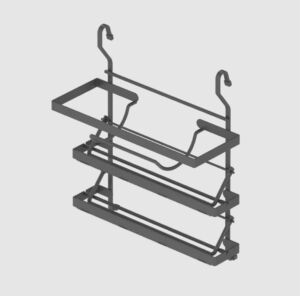 Аксесоар за кухненска тръба - хартия,Алуминиево фолио или стреч фолио за окачване на Кухненска Тръба Ф16 - Антрацит