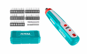 Акумулаторна отвертка TOTAL + аксесоари, 1/4", 4 V, 4 Nm, кутия