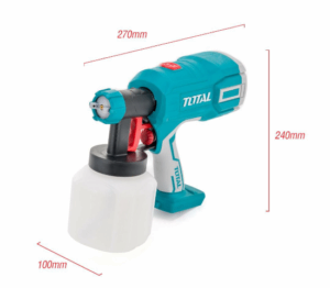 Акумулаторен пистолет за боядисване TOTAL, 20 V, 800 ml, без батерия