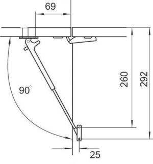Амортисьор за повдигаща врата и плавно затваряне GTV - 60N,80N,100N,120N.