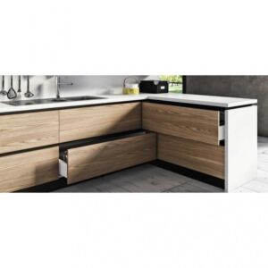 U - образен профил за долен ред без дръжка - Черен