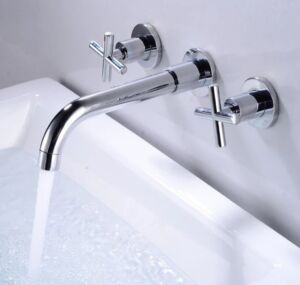 Смесители за Вграждане за Баня и Кухня с Две Ръкохватки в Цвят Хром Смесители за Вграждане за Баня и Кухня с Две Ръкохватки в Цвят Хром