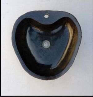 Дизайнерска Мивка за Баня от Естествен Камък Антрацит, Тъмно Сива