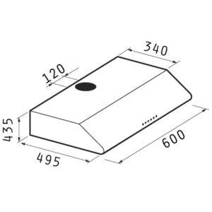 Аспиратор PYRAMIS Classic Essential 60см. - 2 мотора 460m3/h