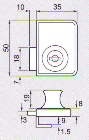 Мебелна ключалка модел 409