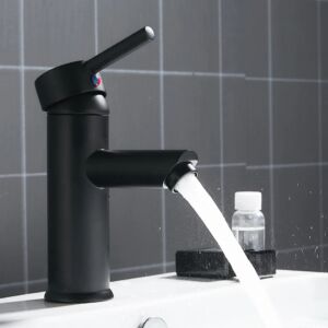 Смесител за мивка за баня Черен Мат