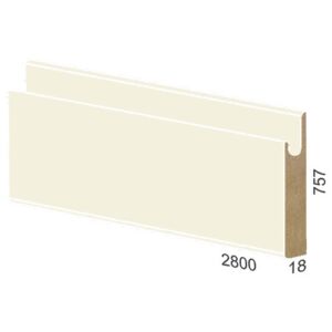 757 мм панел MDF вкопана дръжка – 1540 мат Крем