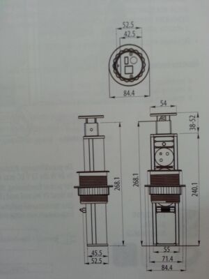 Разклонител за вграждане в кухненски плот СИВ
