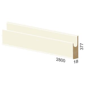 377 мм панел MDF вкопана дръжка – 1540 мат Крем